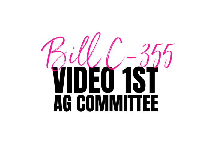 BILL C-355 AG COMMITTEE 1ST SESSION VIDEO