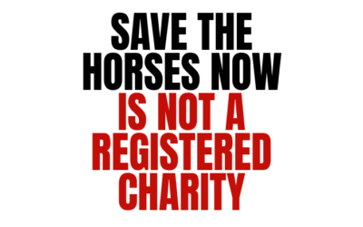 SAVE THE HORSES NOW IS NOT A REGISTERED CHARITY